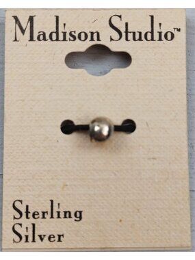 Sterling Silver 925 Ball Bead Charm Pendant Round Madison Studio Minimalist
